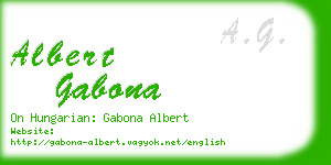 albert gabona business card